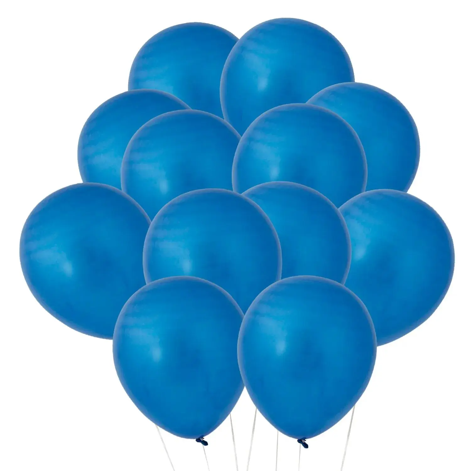 Bulk 144-Pc 11" Blue Metallic Latex Balloons, Glamorous Blow Up Options for Balloon Decor, Baby Shower & Key Occasions