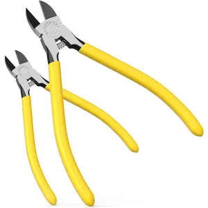 6-In and 5-In 2 count Ultra  Compact Wire Cutters with Long Flat Nose Pliers Ideal for  Crafts, , Plastics, Appliances and Any Clean  Needs  Wire