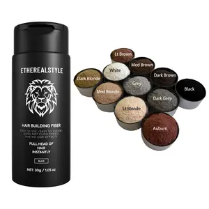 Hair Fiber Powder 30g, 11 Colors Available, Natural Coverage for Sparse and Break-Prone Hair, Easy to Use, Unisex, Suitable for All Hair Types, Hair Volume Powder