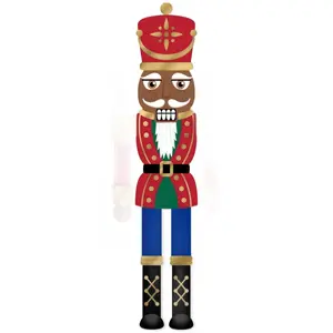 12" x 4" Traditional Nutcracker Sign – Brown/Red/White/Gold