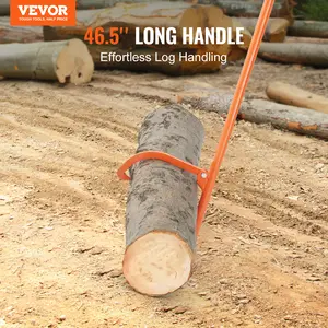 【Summervibes】VEVOR Cant Hook Tool, 46.5 in, Heavy Duty Steel Log Roller, Log Lifter Timber Jack 32" Dia Logs, Forestry Logging Tools, Dual Function Log Handler for Rolling and Clamping Logs