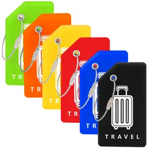 Silicone Luggage Tag, Name ID Card Design Luggage Tag, Travel Suitcase Tag, Identification Badges & Supplies, Travel Essentials, Travel Accessories, Quick Recognition, Silicone Material