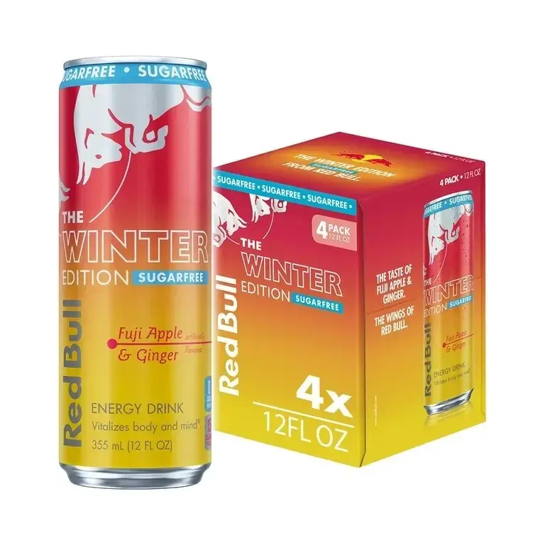 Sugar Free Energy Drink Apple Ginger 4 Pack 12oz
