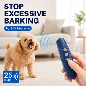 Safe & Humane Ultrasonic Dog Bark Control, 3-in-1 Training Device, Portable for Small & Medium Dogs, 25 kHz