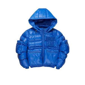 Keisha Royal Blue Cargo Puffer Jacket