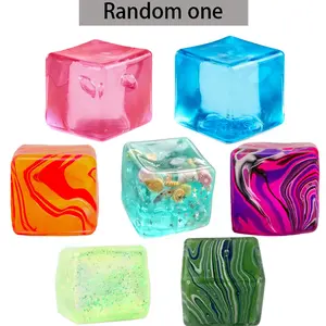 2026 New Stress-Relief Soft Cube, Ice Cube Sensory Toy, Anxiety-Relief Soft Gel Block, Adult Stress-Relief Ball, Multi-Color Slow Rebound, Stress-Relief Fidget Toy, Shipped in Random Colors