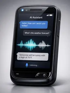 AI Pocket Companion Handheld — Anonymous Chat Assistant with Voice Chat & Visual Interface No Limits Secure Private Backend Processing
