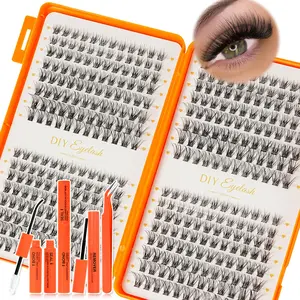 Reusable False Eyelashes, Ultra-Dense Soft B Curl Lash Patches, Natural Look, Easy Application, Non-Toxic, Mixed Length, 0.07mm Thickness