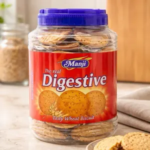 Manji The Real Digestive Tasty Wheat Biscuit Jar - Snack