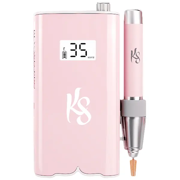 Portable Nail Drill - Pink, Compact Design, Ideal for Home and Office Use