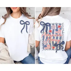American Honey 4th of July Patriotic Tee T-Shirt Graphic