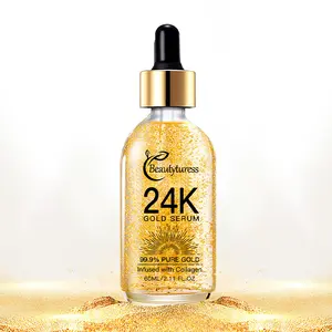 24k Gold Serum with 24k Gold, Collagen, Skin Brightening Skin Tone Softening Skin Pore Controlling Moisturizing Face Serum
