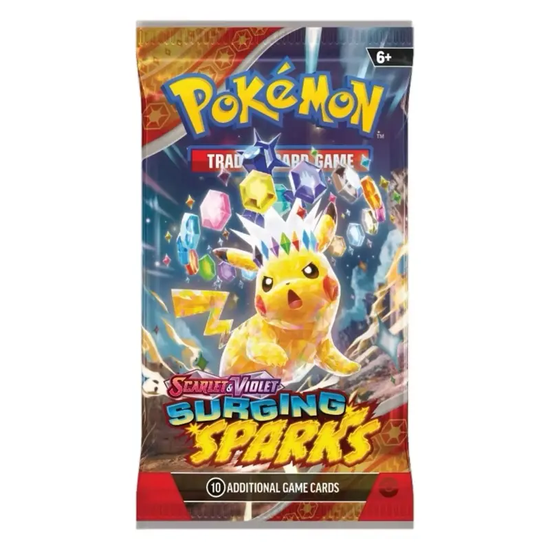 Pokémon Scarlet & Violet Surging Sparks Pack - Collector 10 Additional Game Card