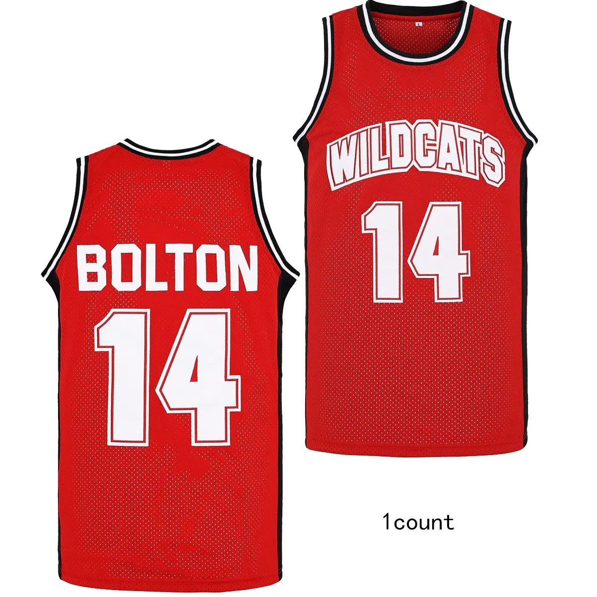 Mens Wildcats High School Basketball Jersey #14 Troy Bolton Terylene Jersey #8 Chad Danforth Shirt Jersey Red