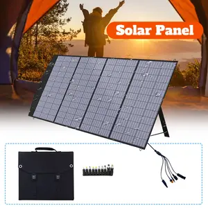 200W Foldable Solar Panel Kit Monocrystalline Portable Solar Blanket with MC4 XT60 Anderson DC5521 for Generator Power Station Camping
