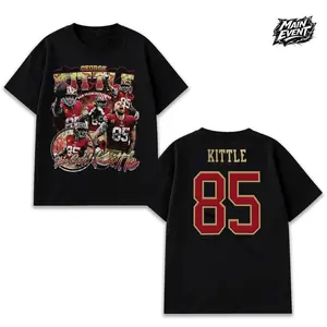 Vintage George kittle 85 'Stone Cold' For 49ers Faithful High-Quality 100% Cotton T-Shirt (Made In US), Niner Gang Football Shirt, Game Day Outfits, Gift For Football Fans, Football Graphic Tee