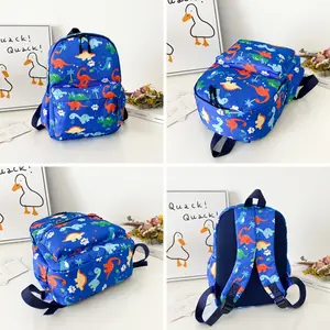 A Lightweight Backpack with Cartoon Dinosaur Prints That Children Aged 3-6 Will Love