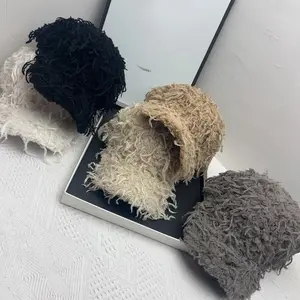 Winter Hat Women Warm Tassel Cap Lamb Wool Baseball Cap Women Men Solid Hip Hop Snapback Cap Outdoor Adjustable Warm Hat