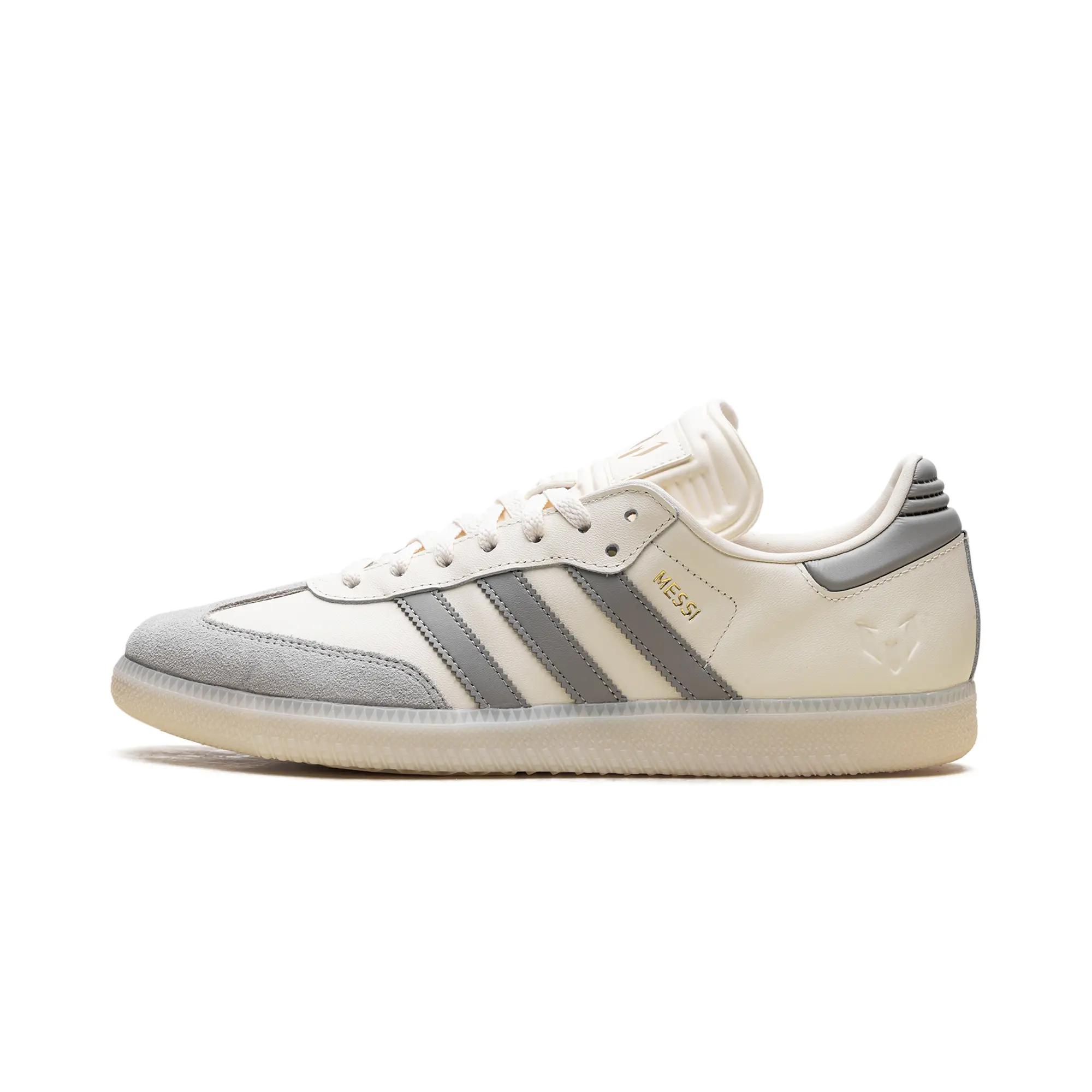 Cream White Samba Lionel Messi Inspired Sports Sneakers, Style JQ0266