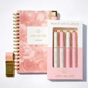 The Love My Life Writing Set – Luxury Journal, Pen Set & Gold Pen Clip Gift for Women
