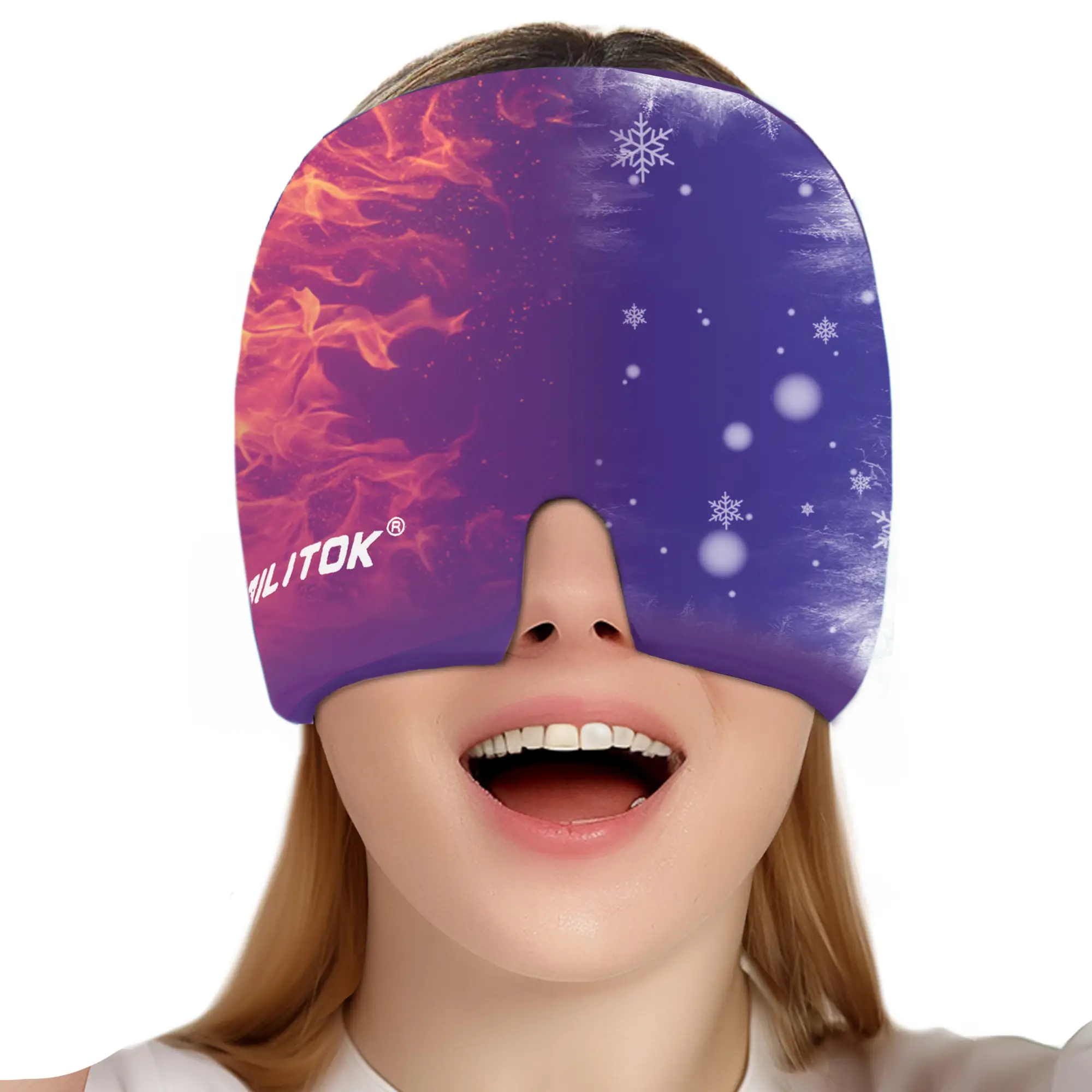 【TikTokShopfalldealsforyou】Migraine Headache Relief Cap, Gel lce Head Wrap for Tension,puffy eyes, and Stress Relief.Suitable for Home breaks, before