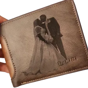 Personalized Men's Wallet - Business Minimalist Bifold, Stylized Wallet with Unique Design for Personal Use, Customizable with Names or Favorite Pictures, Ideal Father's Day Gift, Personalized Men's Wallets
