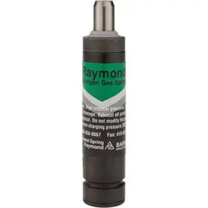 Associated Spring Raymond 12mm Diam, 38mm Max Stroke, Green Nitrogen Gas Spring Cylinder 78mm Body Length, 118mm OAL, 40 Lb Full Stroke Spring Force, 1,050 psi Initial Charge R12-038 GR