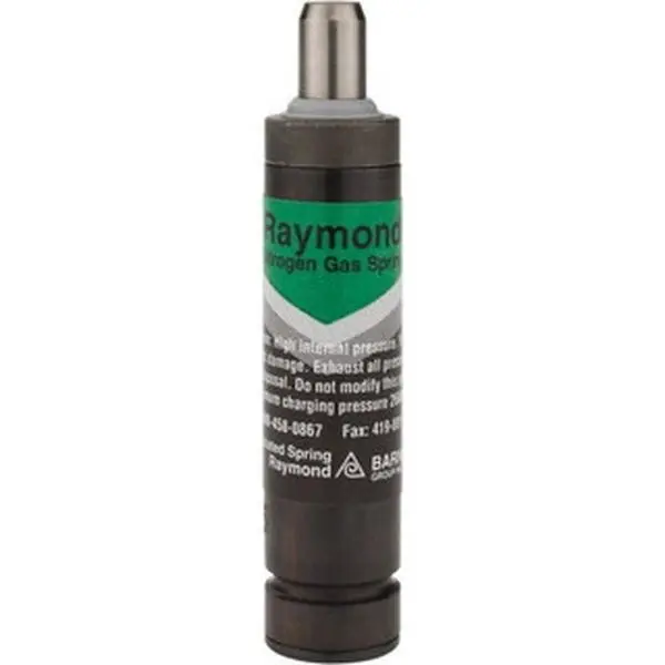 Associated Spring Raymond 12mm Diam, 50mm Max Stroke, Red Nitrogen Gas Spring Cylinder 90mm Body Length, 142mm OAL, 121 Lb Full Stroke Spring Force, 2,100 psi Initial Charge R12-050 RE