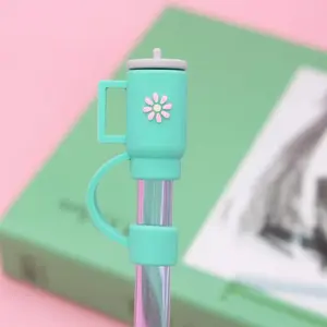 1Pc Silicone Straw Tips Cover for Stanley Tumbler - Reusable Drinking Straw Toppers Kitchen and Party Supplies