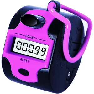 Handy Counter Click Manual Digital Clicker Stitch Tally Counters Finger Mechanical Palm Handheld 5-Digit Electronic Display Click Counter for Row People Golf Lap