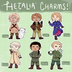 Hetalia Acrylic Keychains, Hetalia Charm
