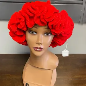 Hand Made Crochet Ruffle Hats