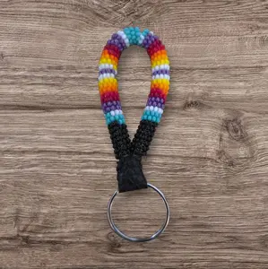 Authentic Beaded Keychain with Intricate Beadwork for Secure and Identifiable Keys Elegant Design for Everyday Use