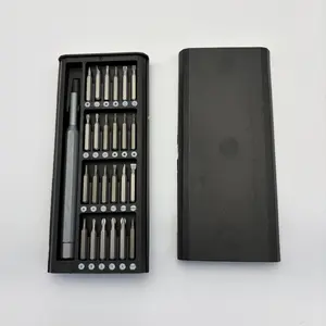 24-In-1 Multi-Functional Precision Screwdriver Set, Stainless Steel, Complete Tool Bit Removal, Compact Carrying Case, Tool Box, Professional Toolkit