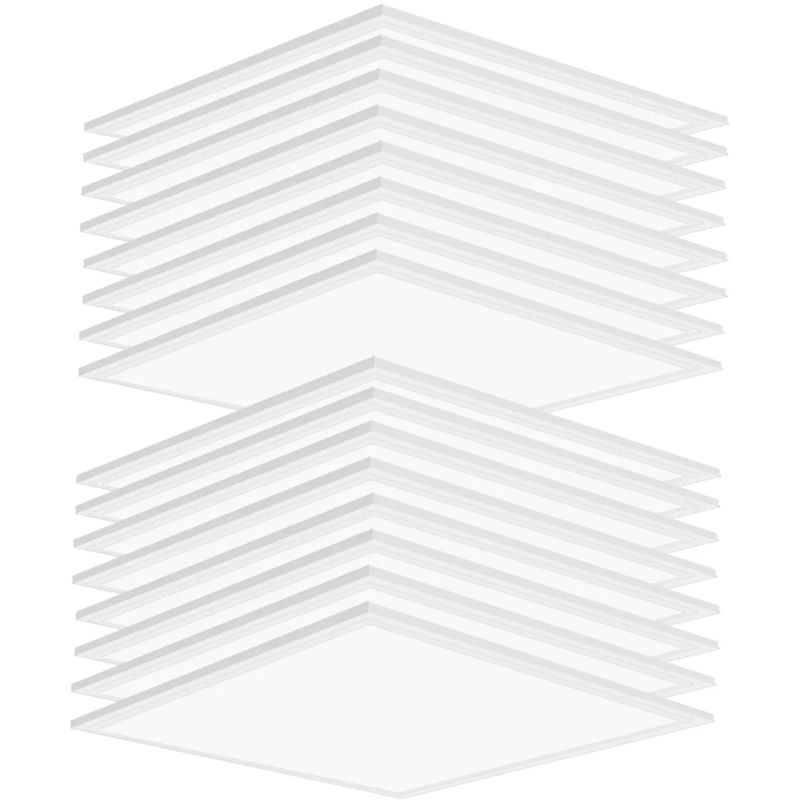 SEURON 16PACK 2x2 LED Flat Panel Troffer Light 5800LM 5000K Daylight White 0-10V Dimmable Recessed Edge-Lit Drop Ceiling Light ETL Certificated 110-277V AC Energy Efficient High Quality Installation