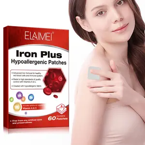 Elaimei Iron Supplement Patches, Vitamin a & C Infused, Daily Body Care, Allergy-Free, Skin-Friendly, Up to 8 Hours Wear, Convenient, Portable, Multiple Pack Options