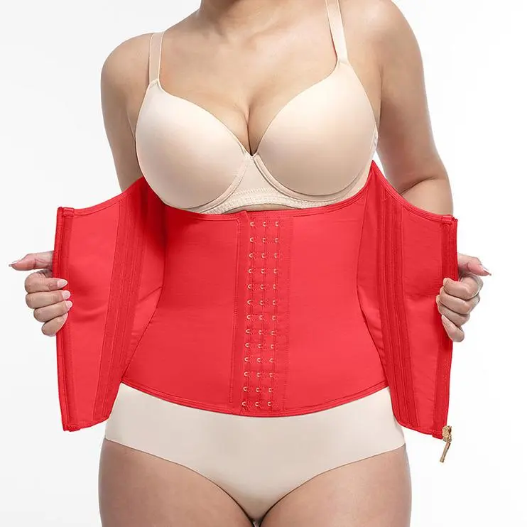 FeelinGirl #Live High Compression 15 Built-in Steel Bone Tummy Control Waist Trainer Shapewear Belts Double-layer compression Womenswear Zipper Comfort Front and back curved design Springtok