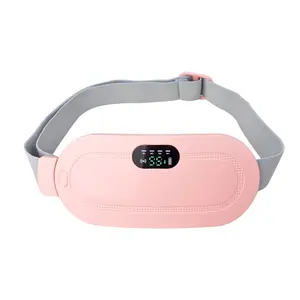 Portable Cordless Heating Pad, Electric Waist Belt Device, Fast Heating Pad with 3 Heat Levels and 3 Massage Modes, Back or Belly Heating Pad, Gifts for Her, Womens and Girls