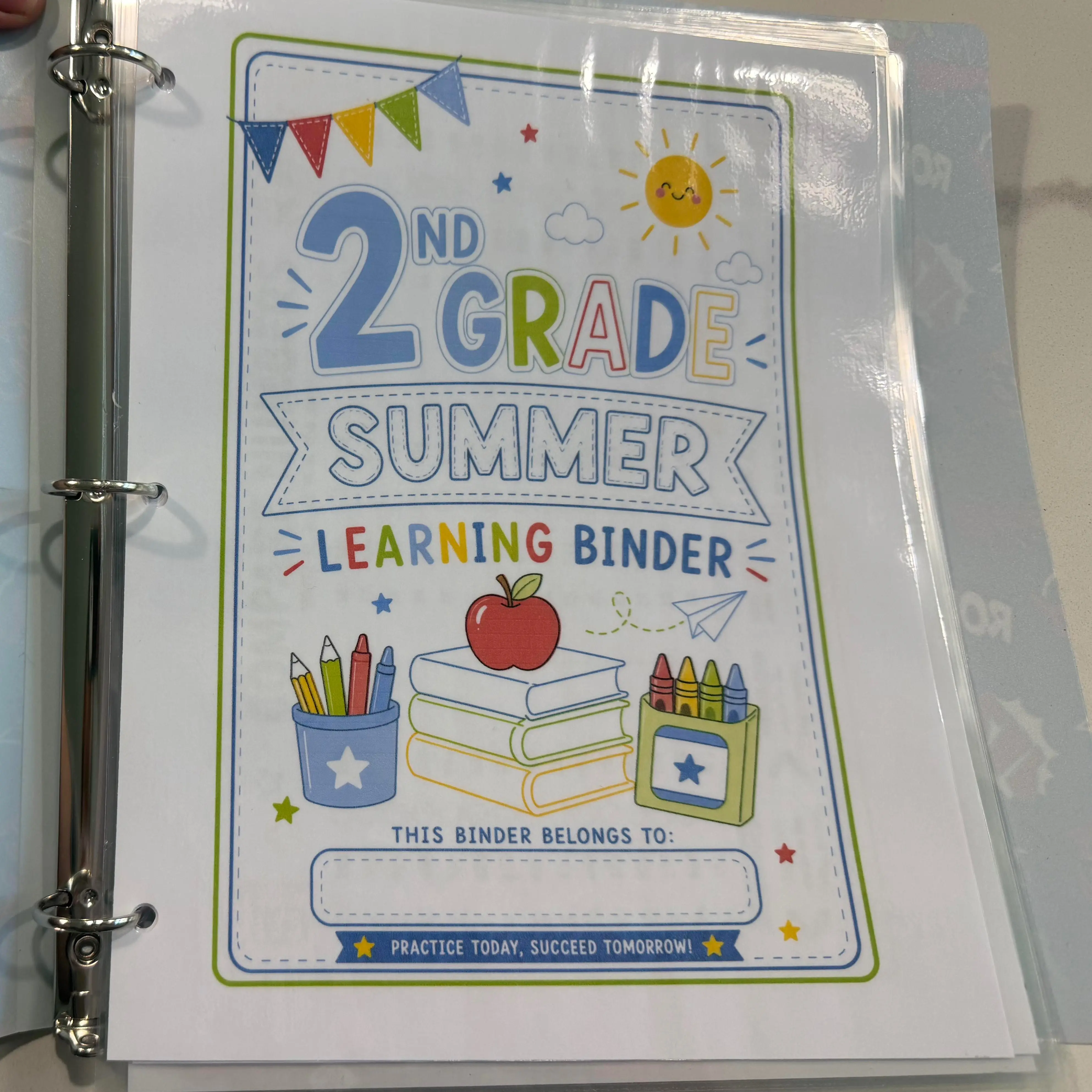 2nd Grade Learning Binder – Reusable Dry Erase Practice Binder