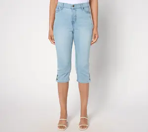 Denim & Co. Petite Easy Stretch Denim Capri Pant