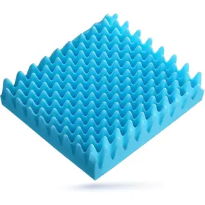 1 Pack Egg Crate Seat Cushion, Comfortable Foam Wheelchair Cushion for Pressure Relief, Office Chair Pad for Long Sitting, Relieve Back Foam Seat, Breathable Egg Carton Foam Pad for Recliner Car Seats