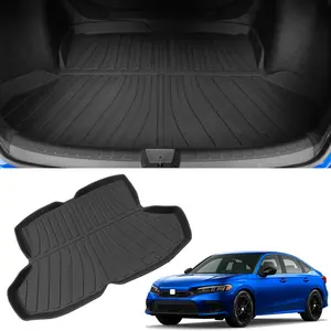[Fits 22-24 Civic] Trunk Mat Compatible with 2022 2023 2024 Honda Civic Sedan Cargo Liners All Weather Cargo Mat Trunk Liner Replacement for 2022 2023 2024 Honda Civic Accessories (Fit Sedan, Rear Trunk Mat)