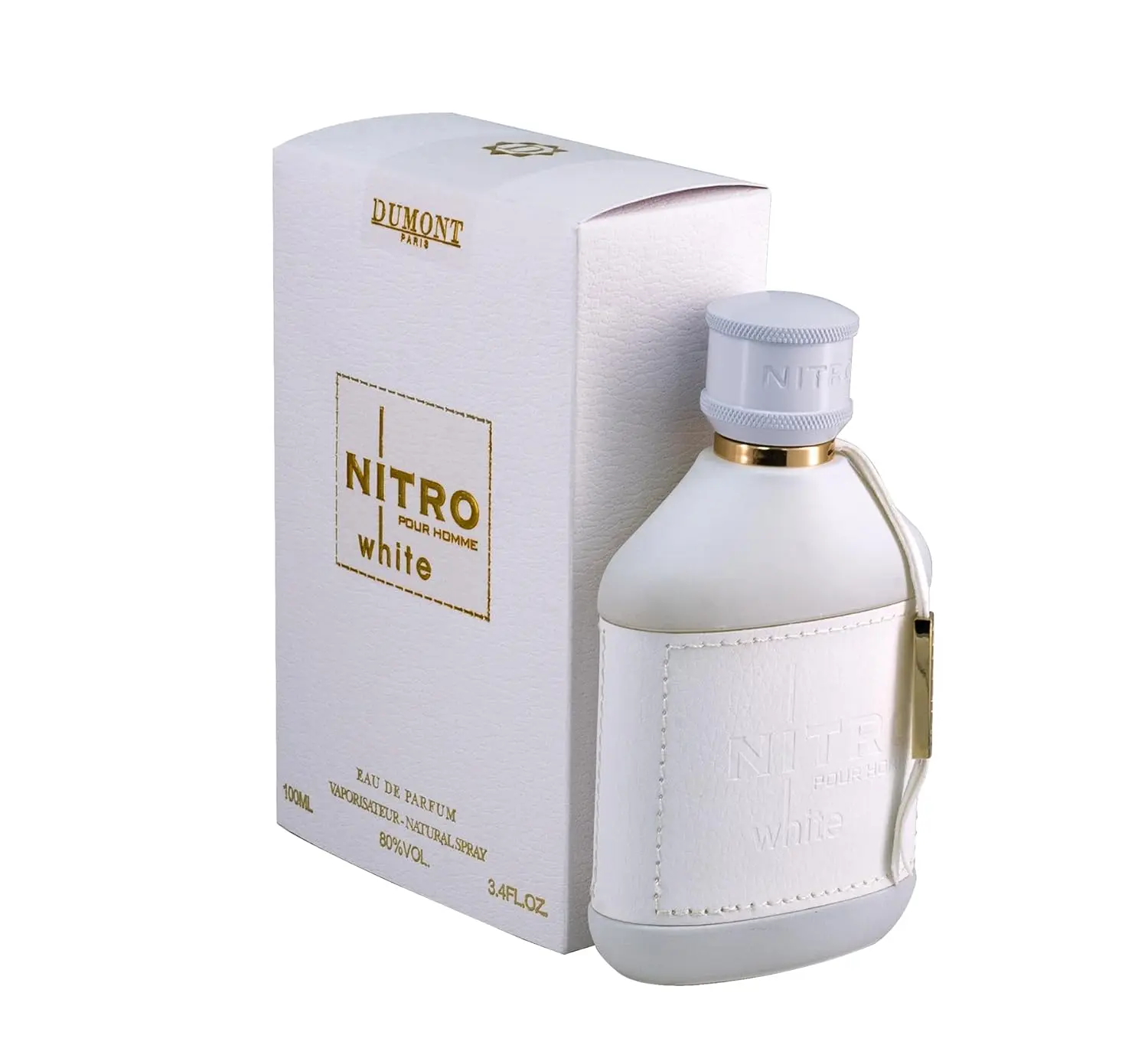 Dumont Nitro White Eau De Parfum for Men (EDP Fragrance) - 3.4 Fl Oz-100Ml Single Item Spray, Luxury Powdery Musk, Vanilla, Woody, Citrus Lavender, Long-Lasting Scent
