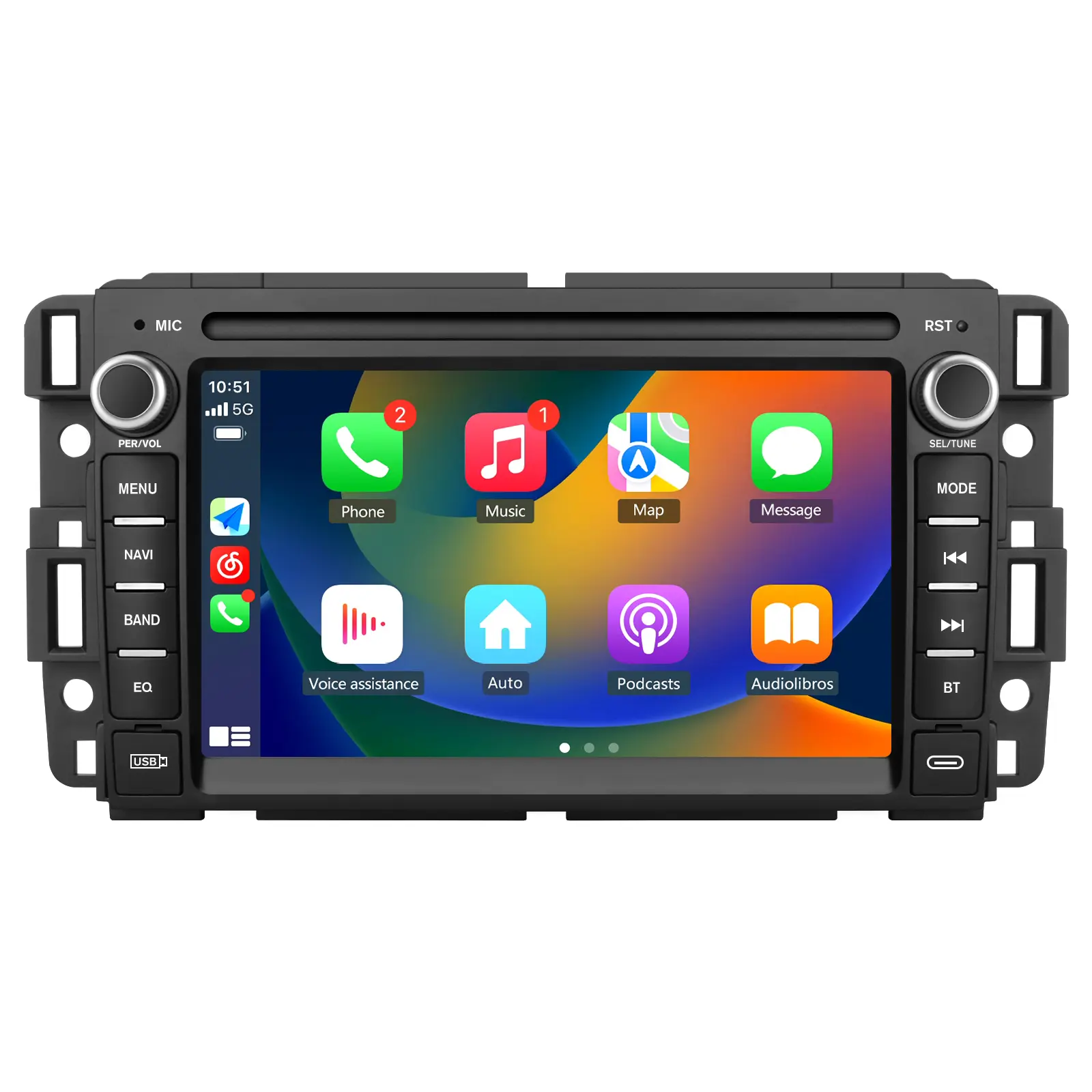 Tarnavo Car Stereo for Chevrolet Chevy Silverado/GMC Sierra Yukon Tahoe/Buick, Wireless Carplay Android Auto Touch Screen Android 13 Radio with Bluetooth GPS Navigation