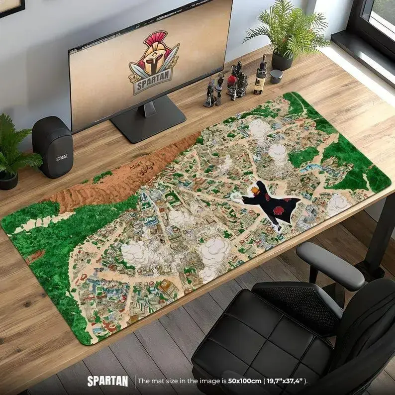 Pain Attacks Hidden Leaf Mouse Pad – Akatsuki Village View Anime Desk Mat, Shippuden Gaming Mat, Ninja Gift Decor, Extra Large Gaming Mousepad, Desk Mat, PC Accessories