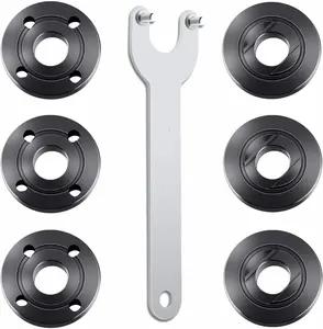7PCS Angle Grinder Nut Angle Grinder Wrench Kit 5/8-11 Flange Metal Lock Nut for Compatible with Dewalt Milwaukee Makita193465-4 Metabo Bosch Ryobi Black Decker 4.5" 5" Grinder Parts