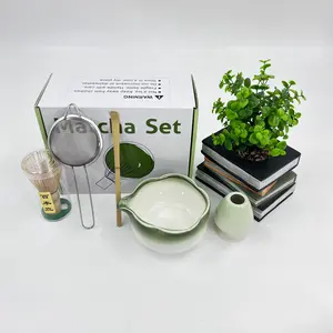 Durable Matcha Whisk Set, Elegant Ceramic Matcha Set, High-Quality Matcha Whisk and Bowl, Sieve, Stand, Bamboo Spoon, Matcha Lovers, Matcha Kit Set
