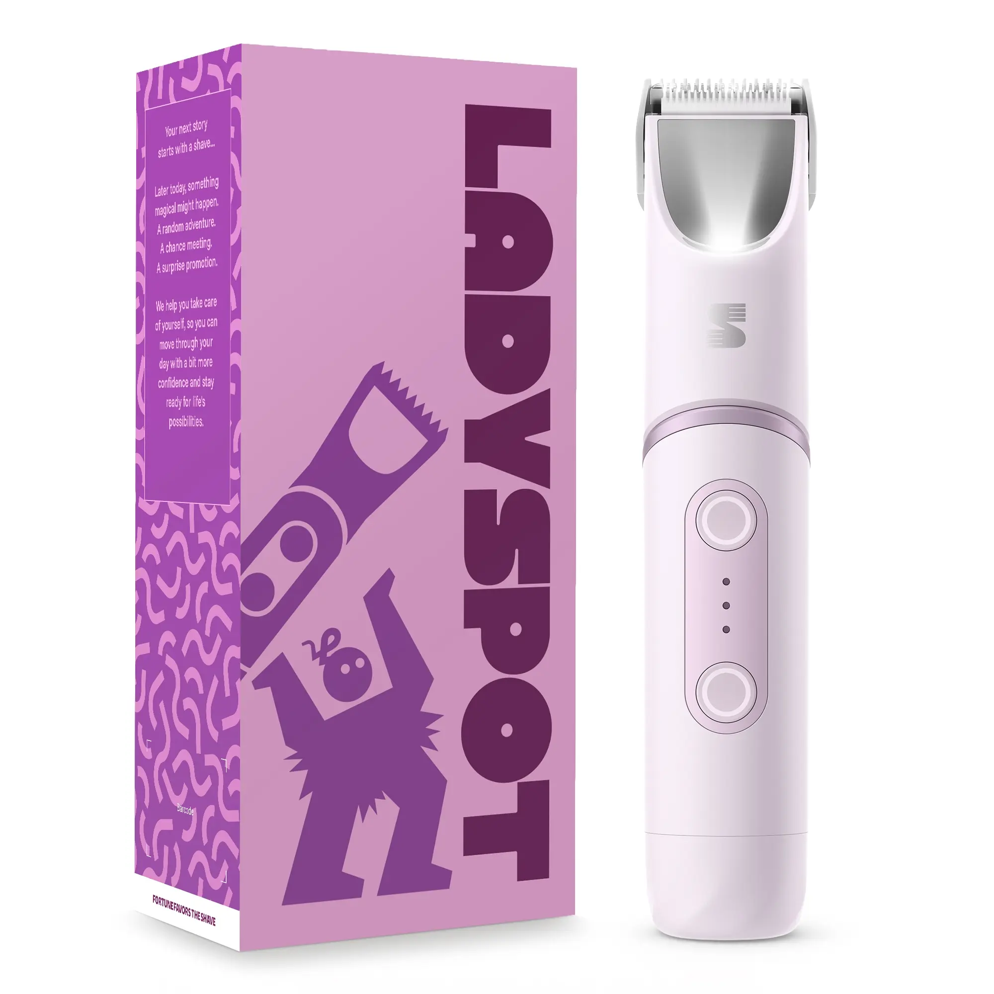 LADYSPOT Women's Electric Shaver, 2-in-1 Wet & Dry Trimmer for Smooth Legs & Bikini Line, IPX7 Waterproof Razor with 180° Flexible Head & Built-in Light