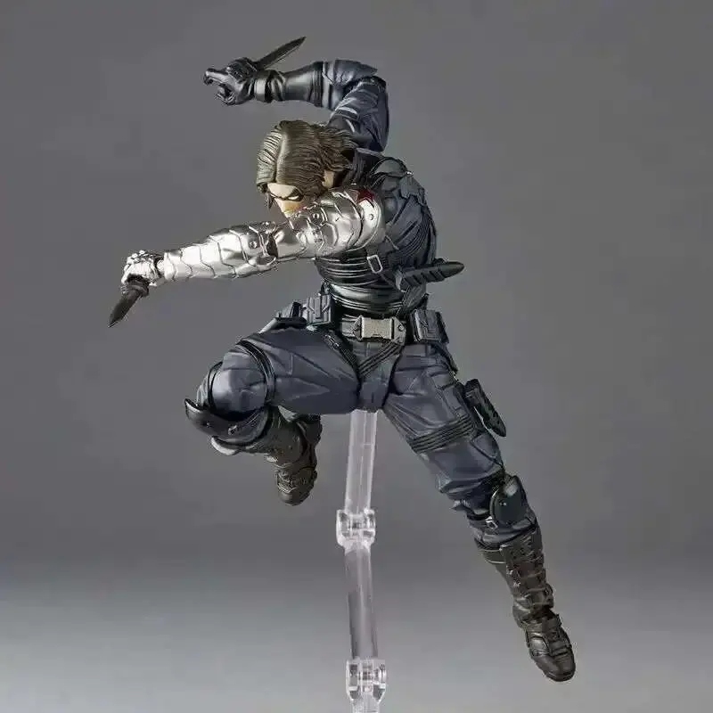 Soldier Kaiyodo Winter Revoltech YAMAGUCHI Bucky Barnes Anime Action Figures toy birthday gifts