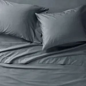 Full 400 Thread Count Percale Sheet Set Mineral Blue - Casaluna